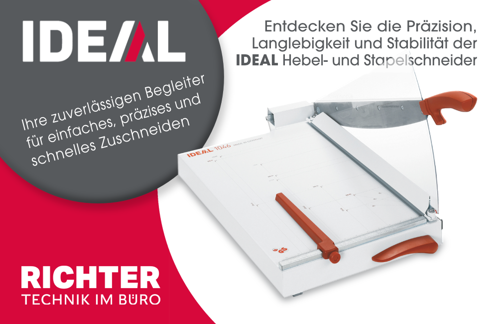 Hebelschneider von IDEAL - genaues Schneiden mit wenig Kraftaufwand Hebelschneider von IDEAL - genaues Schneiden mit wenig Kraftaufwand