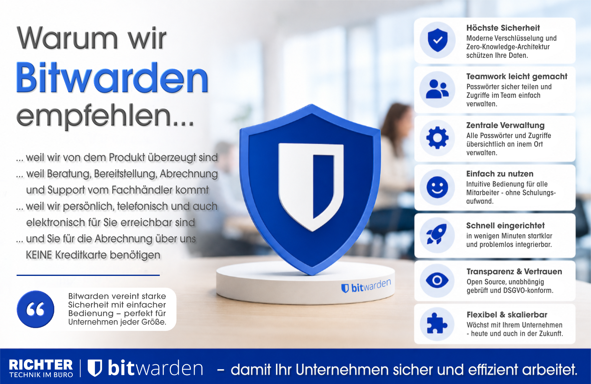 Warum wir Bitwarden empfehlen - Richter Bürosysteme
