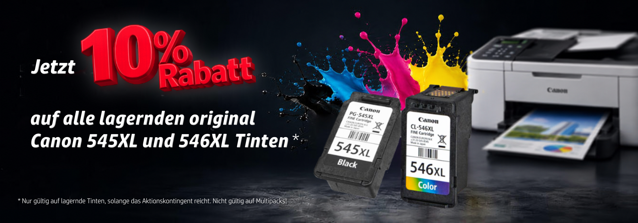 Rabattaktion Canon 545-546 XL Tinten